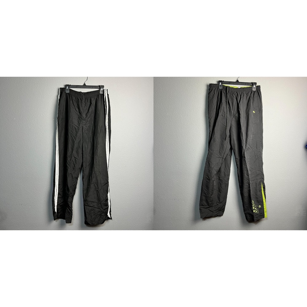 Bundle of 2 Nylon Wind Track Pants White Stripe Athletic‎ Lounge Wear Size XL